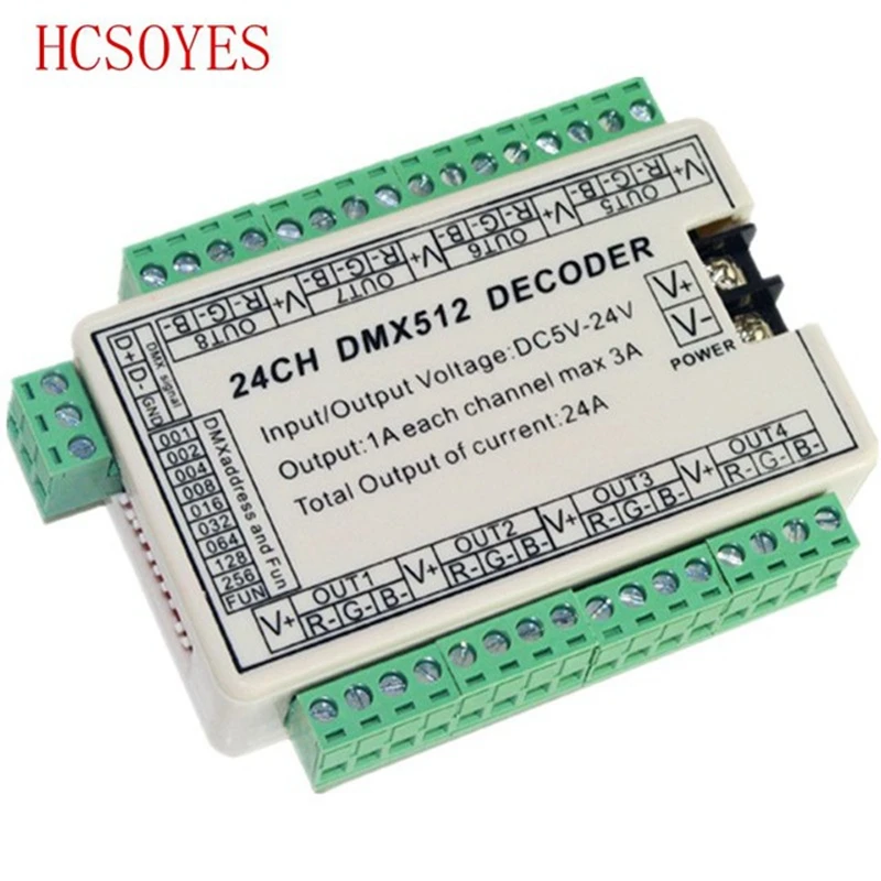 (1 pcs/lots) 24CH 24 channel dmx 512 led decoder RGB controller use for led strip
(1 pcs/lots) 24CH 24 channel dmx 512 led decoder RGB controller use for led strip