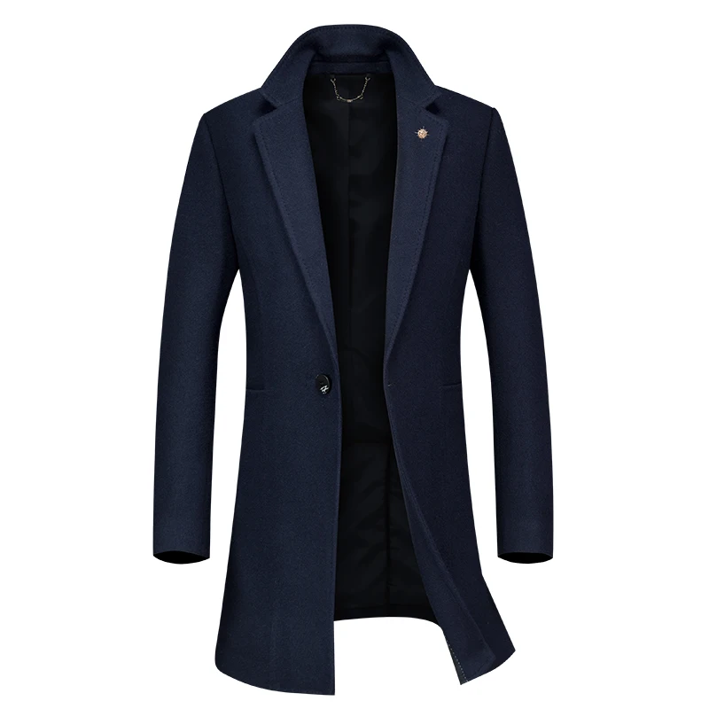 Men Trench Coat New Winter Wool Slim Fit Long Trench Coats wool blends High Quality Men Overcoat Fashion Trench Outerwear
Men Trench Coat New Winter Wool Slim Fit Long Trench Coats wool blends High Quality Men Overcoat Fashion Trench Outerwear