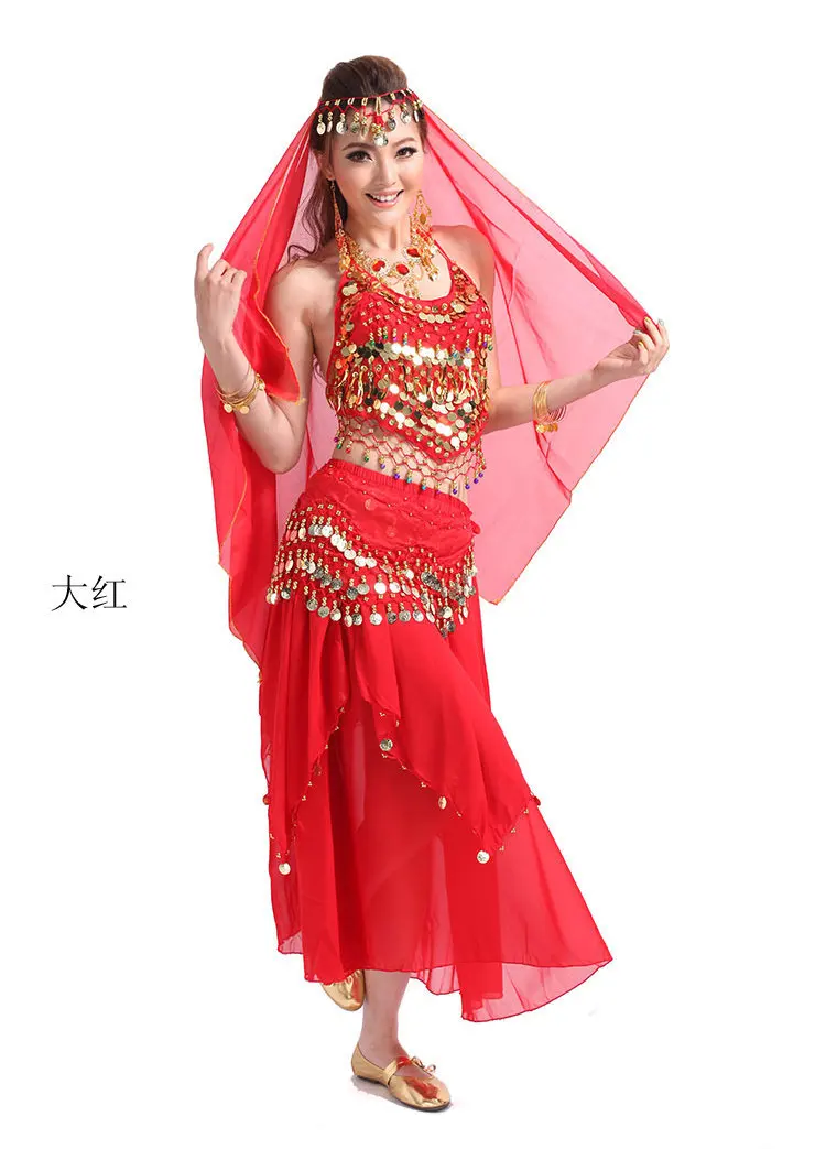 4 шт./1 комплект женский костюм для танца живота|tribal skirt|costume bollywoodbelly dance costumes |