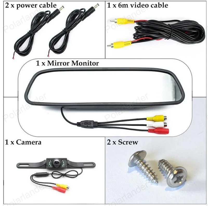 4.3 inch TFT LCD Car Rearview Mirror Monitor 2CH video input with 7 IR LED Reversing Backup Night Vision Rear View Camera
4.3 inch TFT LCD Car Rearview Mirror Monitor 2CH video input with 7 IR LED Reversing Backup Night Vision Rear View Camera