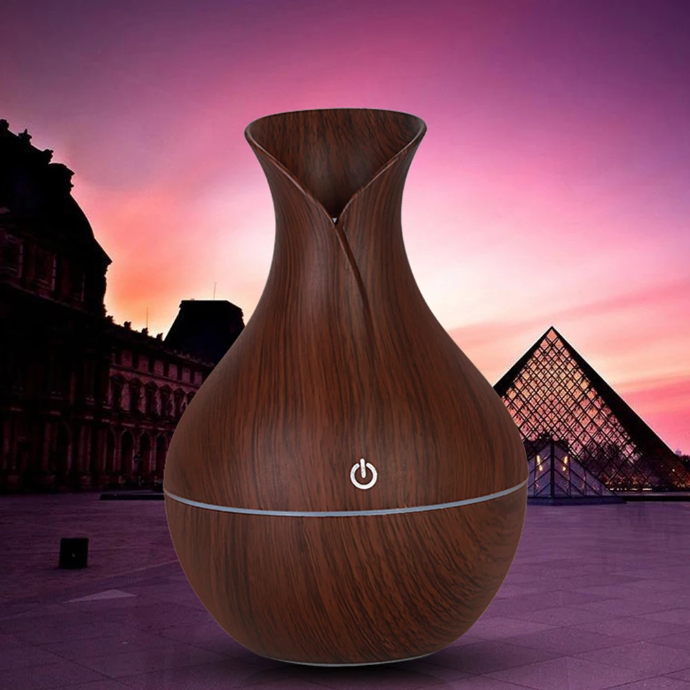 Purifier Wood Grain Mute Aroma Diffuser Aromatherapy Air Hydrating USB Led Ultrasonic Essential Humidifier Vase | Дом и сад