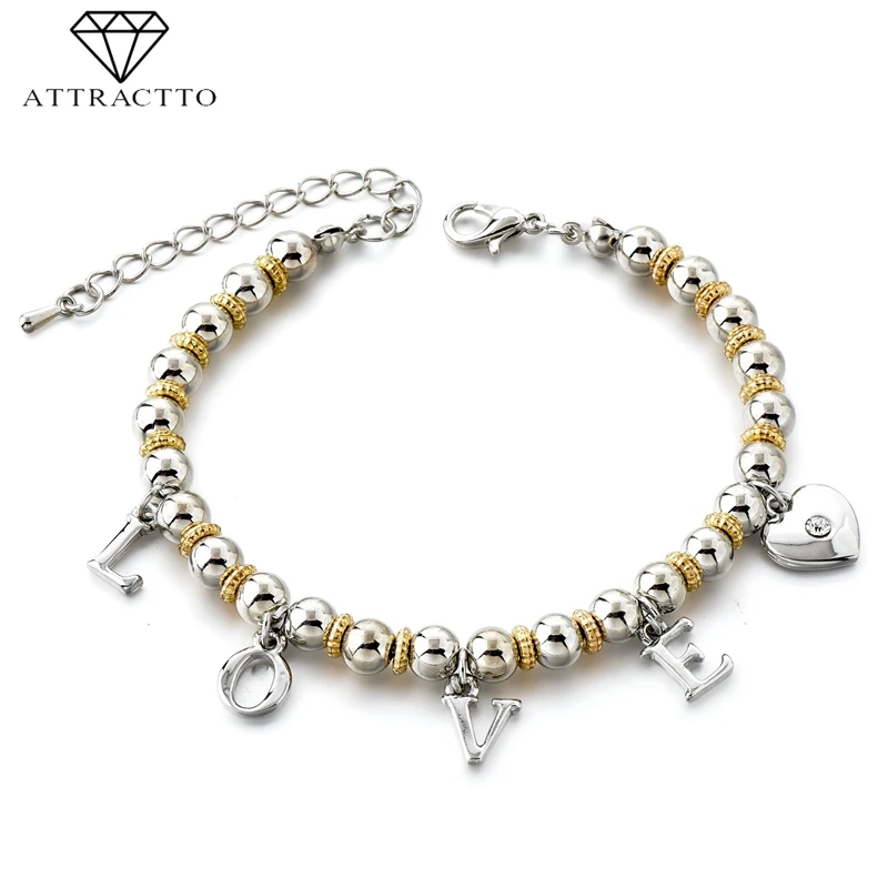 ATTRACTTO Heart Stainless Steel LOVE Friendship Bracelets&Bangles Charms For Women Bracelets Unique Jewelry Bracelet SBR190061
ATTRACTTO Heart Stainless Steel LOVE Friendship Bracelets&Bangles Charms For Women Bracelets Unique Jewelry Bracelet SBR190061