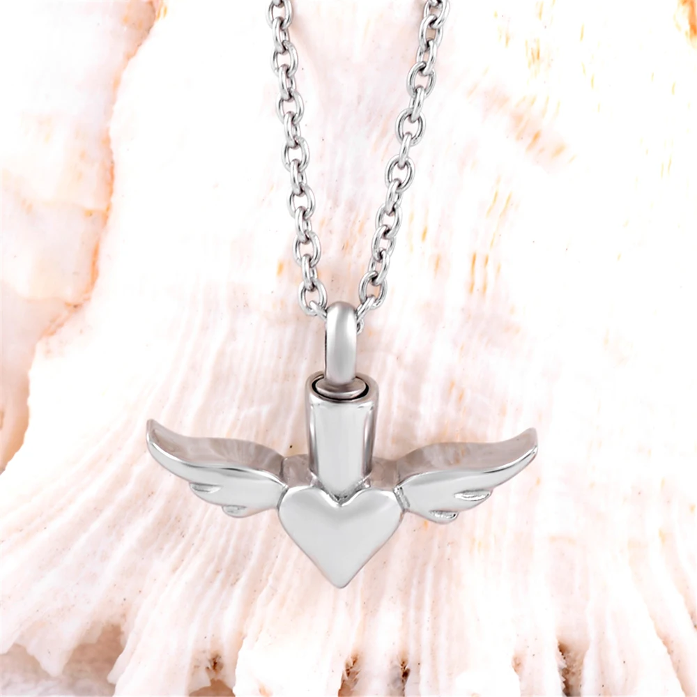 Angel Wings Heart Cremation Ashes Keepsake Memorial Jewelry Stainless steel Urn Necklace Ashes Locket
Angel Wings Heart Cremation Ashes Keepsake Memorial Jewelry Stainless steel Urn Necklace Ashes Locket