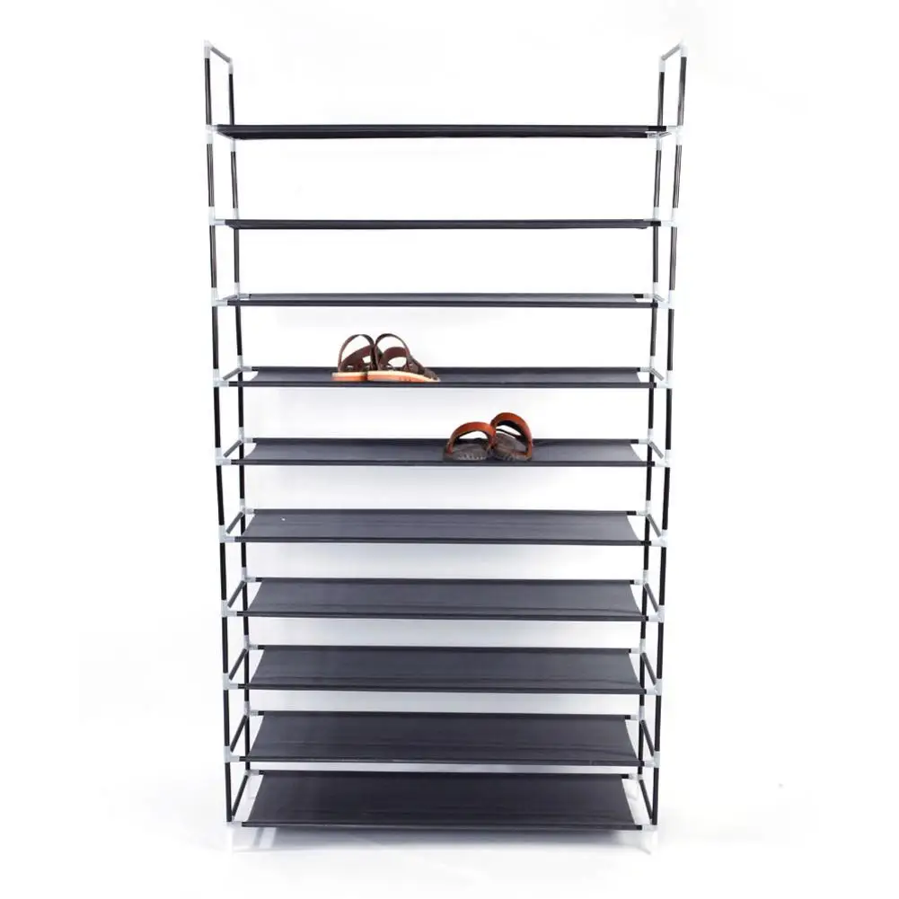 Simple Assembly 10 Tiers Non-woven Fabric Shoe Rack With Handle Black Shoe Storage Cabinet Organizer For Home Dormitory Shoes
Simple Assembly 10 Tiers Non-woven Fabric Shoe Rack With Handle Black Shoe Storage Cabinet Organizer For Home Dormitory Shoes