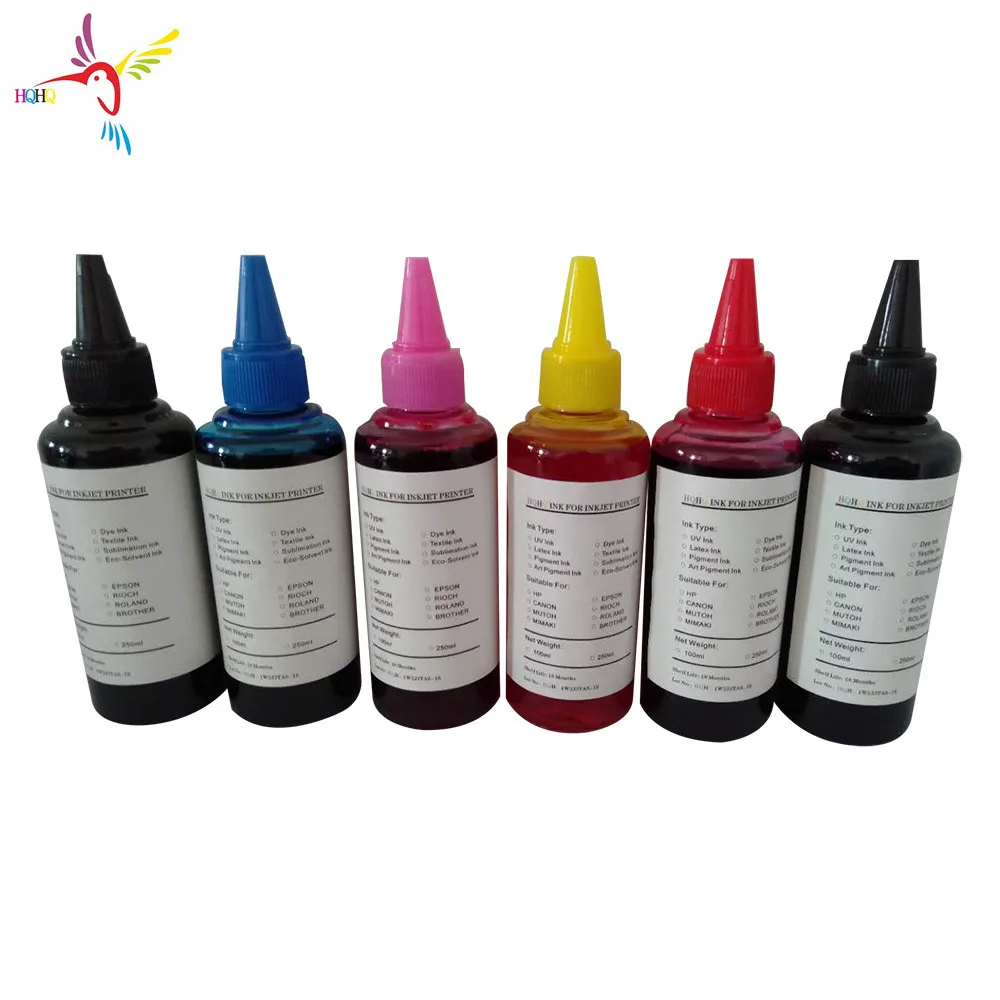 

6x100ml Color Waterproof Pigment Ink For Epson 1390 1400 1410 1430 R230 T60 T0791 T0811 T0801 T0821 T0851 Photo Printers