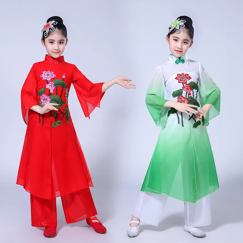 New girls classical dance guzheng costumes fan dance Chinese style children's national Jiangnan dance costume
New girls classical dance guzheng costumes fan dance Chinese style children's national Jiangnan dance costume