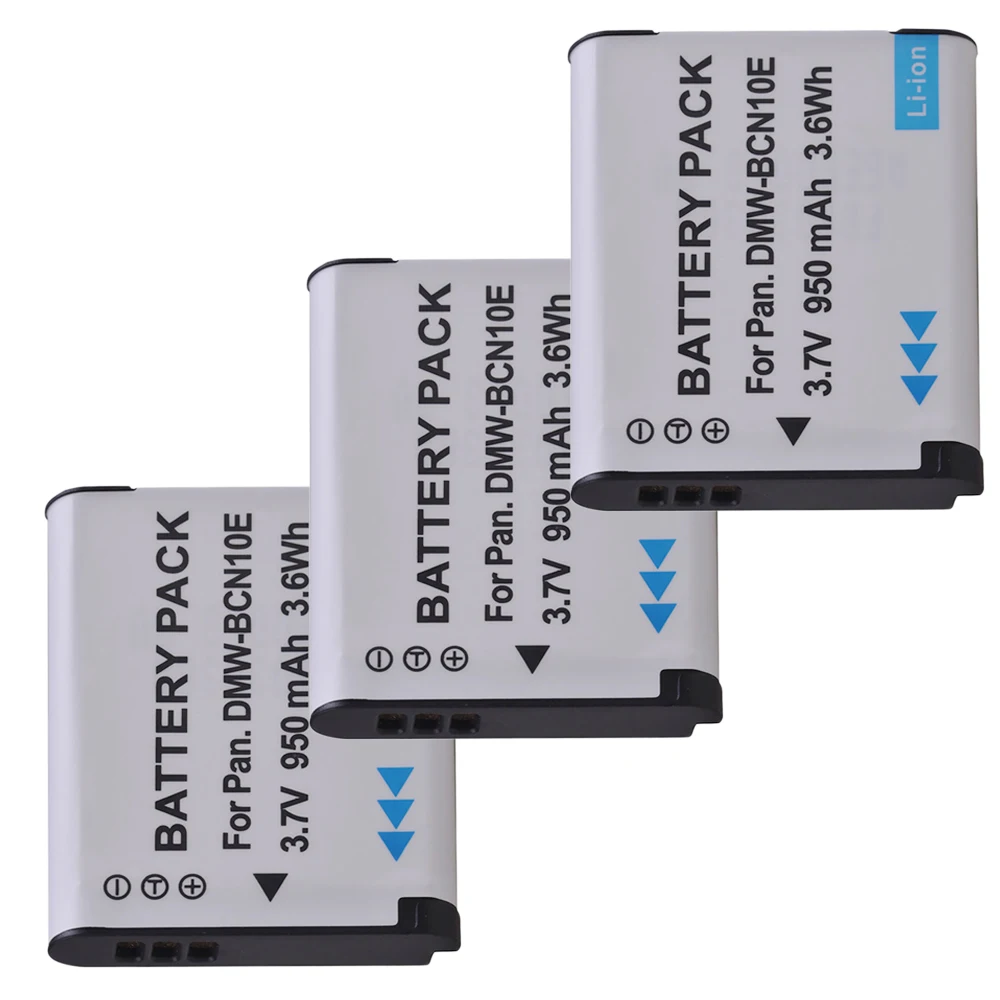 3Pcs 950mAh DMW-BCN10 DMW BCN10 Lithium BatteryBCN10 Digital Rechargeable Battery for Panasonic Lumix DMC-LF1 DMC-LF1K DMC-LF1W
3Pcs 950mAh DMW-BCN10 DMW BCN10 Lithium BatteryBCN10 Digital Rechargeable Battery for Panasonic Lumix DMC-LF1 DMC-LF1K DMC-LF1W