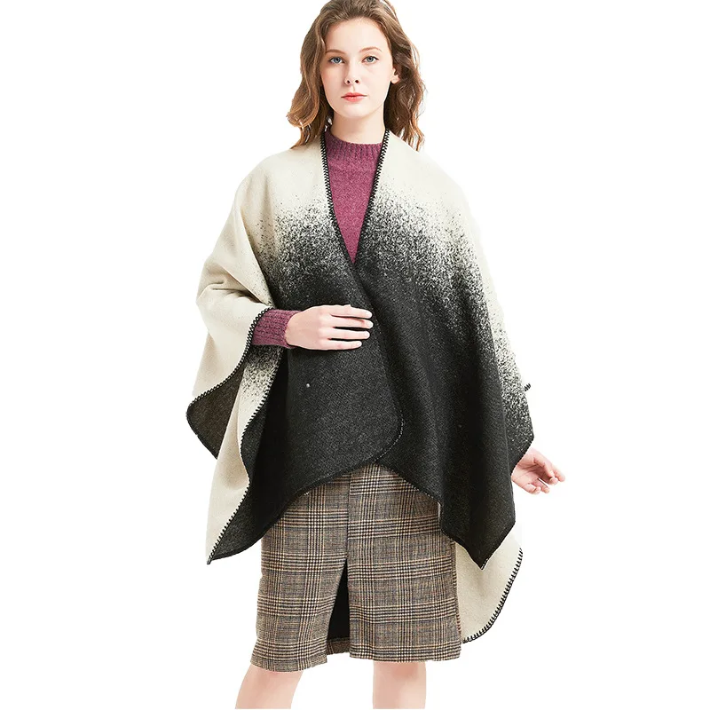 Mingjiebihuo autumn winter new copy side black and white gradient color split shawl Increase thicker fashion women girls shawl
Mingjiebihuo autumn winter new copy side black and white gradient color split shawl Increase thicker fashion women girls shawl