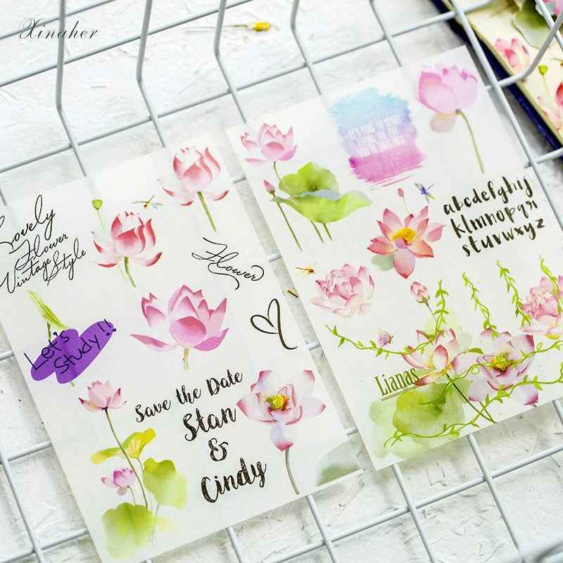 XINAHER 5sheets/lot DIY Cute Summer lotus Paper Crafts And Scrapbooking Sticker For Scrapbook Decoration
XINAHER 5sheets/lot DIY Cute Summer lotus Paper Crafts And Scrapbooking Sticker For Scrapbook Decoration