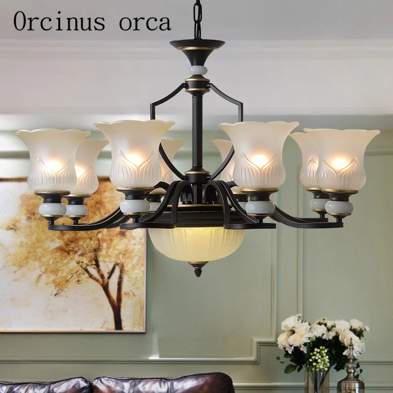 American country Iron Chandelier living room lamp simple bedroom lamp light European retro restaurant lamp
American country Iron Chandelier living room lamp simple bedroom lamp light European retro restaurant lamp