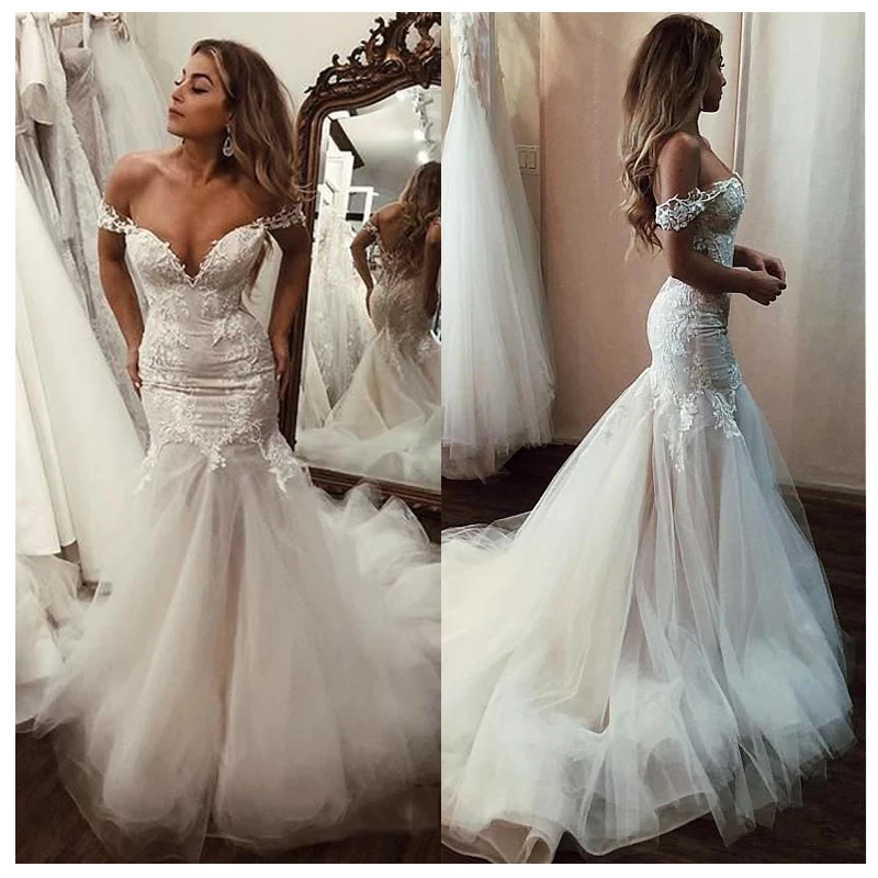 SoDigne Off The Shoulder Appliqued Lace Mermaid Wedding Dresses 2022 Mermaid/Trumpet Train Illusion bridal gown dress White
SoDigne Off The Shoulder Appliqued Lace Mermaid Wedding Dresses 2022 Mermaid/Trumpet Train Illusion bridal gown dress White
