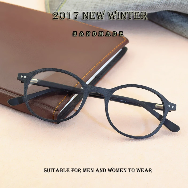 2017 new Vintage Retro round Eyeglasses Frame Men Women Handmade wood grain Myopia Prescription Optic Glasses Frame With nerd
2017 new Vintage Retro round Eyeglasses Frame Men Women Handmade wood grain Myopia Prescription Optic Glasses Frame With nerd