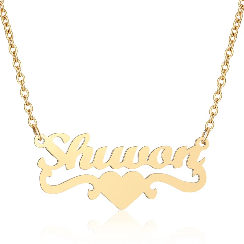 Custom Handmade Name Necklace Pendant With Heart Stainless Steel Gold Color Personalized Any Name Necklace For Women Bijoux
Custom Handmade Name Necklace Pendant With Heart Stainless Steel Gold Color Personalized Any Name Necklace For Women Bijoux