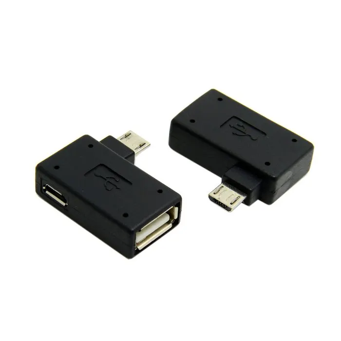 90 Degree Left & Right Angled Micro USB 2.0 OTG Host Adapter black color with Micro USB Power for Andriod mobile phone & tablet
90 Degree Left & Right Angled Micro USB 2.0 OTG Host Adapter black color with Micro USB Power for Andriod mobile phone & tablet