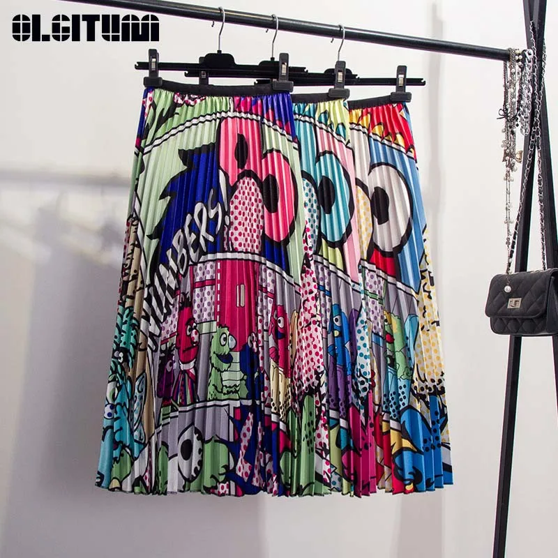 New 2020 Spring Summer Cartoon Animal Pattern Elastic Waist Pleated Skirt Fun Print Long Paragraph A-line Skirt SK340
New 2020 Spring Summer Cartoon Animal Pattern Elastic Waist Pleated Skirt Fun Print Long Paragraph A-line Skirt SK340