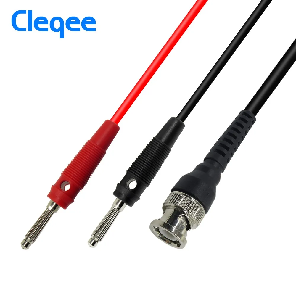 Cleqee P1008A BNC Q9 на двойной 4 мм Штабелируемый Банановый штекер с испытательными