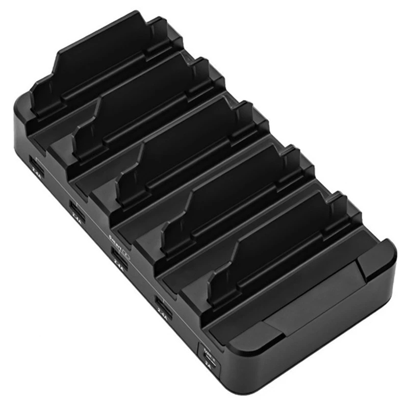 Foldable Pvc 5-Port Usb Charger Bracket Multi-Port Type C Mobile Phone Pc Tablet Smart Desktop Charging Station——Eu Plug | Электроника