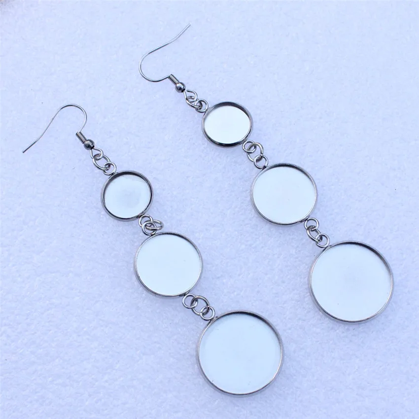 Fit: 12mm 16mm 20mm Cabochons Stainless steel Earring Round Blank Setting Bezel Blank Cabochon Earring Base DIY Gift 10 Pcs/lot
Fit: 12mm 16mm 20mm Cabochons Stainless steel Earring Round Blank Setting Bezel Blank Cabochon Earring Base DIY Gift 10 Pcs/lot