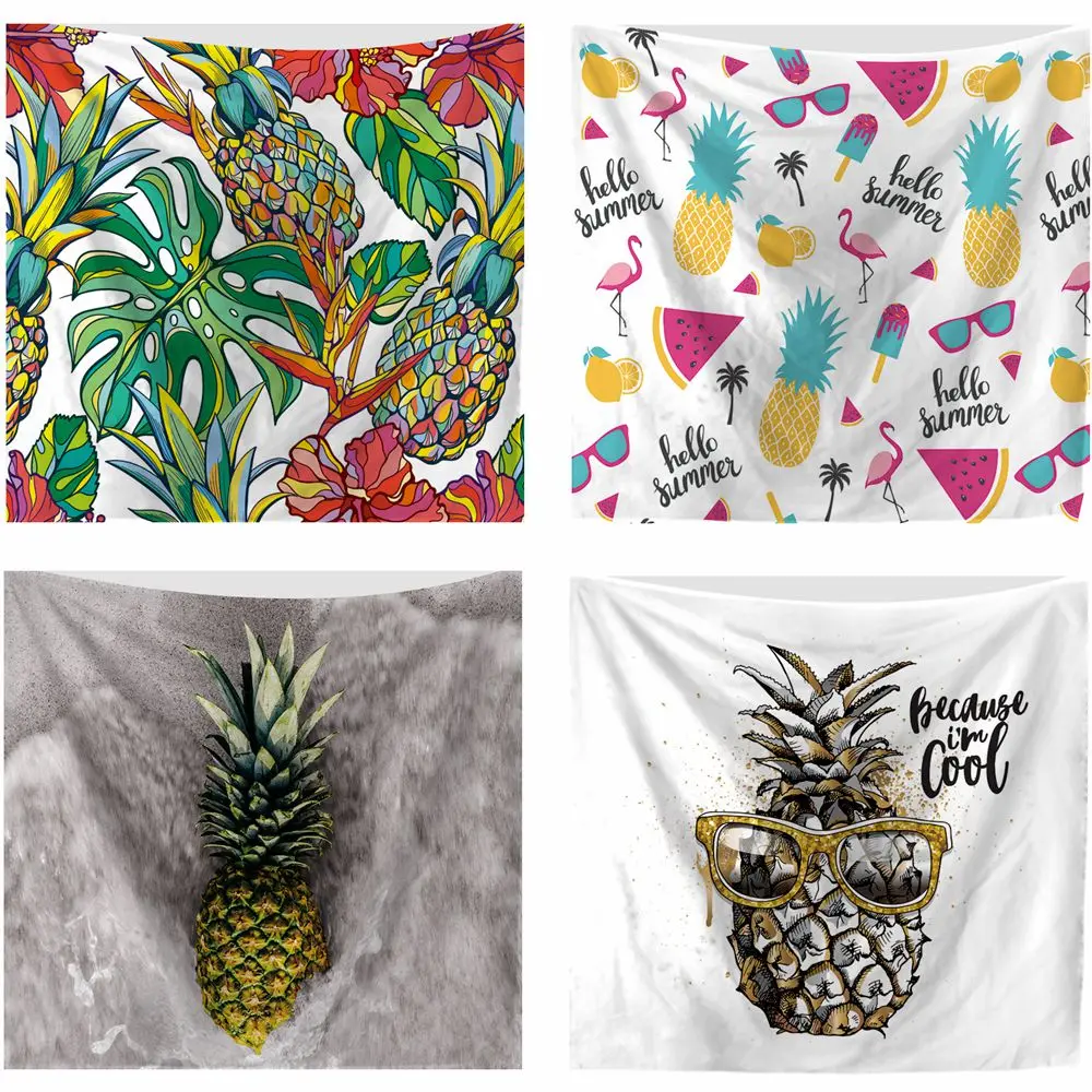 130cmx150cm/200x150cm Boho Wall Carpet Bright Color Pineapple Decorative Wall Hanging For Home Polyester Tapestry
130cmx150cm/200x150cm Boho Wall Carpet Bright Color Pineapple Decorative Wall Hanging For Home Polyester Tapestry