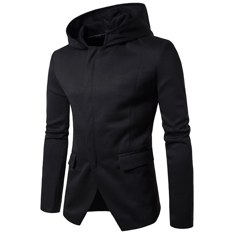 Men Suits Solid Color Dark Zipper Placket Casual Long Sleeves Hooded Suit Jackets Fashion Jacket Coat Men 2colour
Men Suits Solid Color Dark Zipper Placket Casual Long Sleeves Hooded Suit Jackets Fashion Jacket Coat Men 2colour
