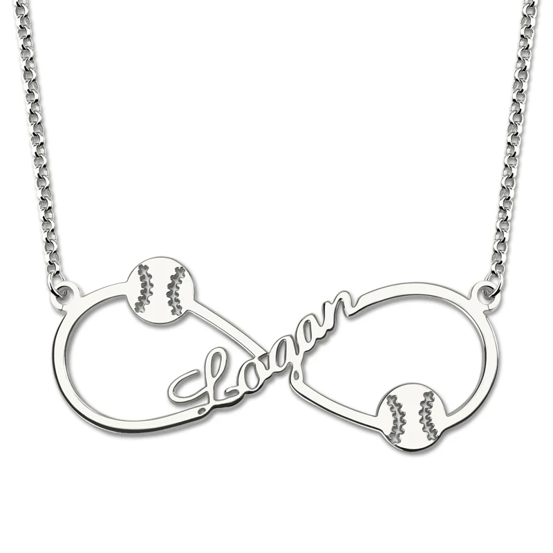 Wholesale Personalized Infinity Baseball Name Necklace Sterling Silver Baseball Pendant Fashion Jewelry
Wholesale Personalized Infinity Baseball Name Necklace Sterling Silver Baseball Pendant Fashion Jewelry