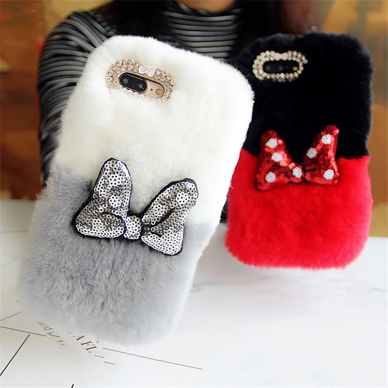 Luxury Bling Sequins Bowknot Warm Soft Rabbit Fur Phone Cases For Samsung Note 20 10 8 9 For Samsung S8 S9 S10 S20 S21 FE PLUS
Luxury Bling Sequins Bowknot Warm Soft Rabbit Fur Phone Cases For Samsung Note 20 10 8 9 For Samsung S8 S9 S10 S20 S21 FE PLUS