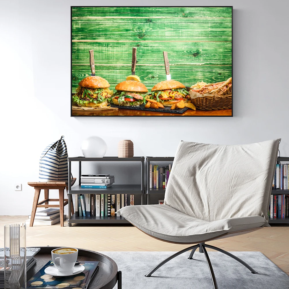 Realist Hamburger Wall Art Canvas Prints Restaurant Wall Decor Posters And Prints Delicious Food Picture For Kitchen Room Decor
Realist Hamburger Wall Art Canvas Prints Restaurant Wall Decor Posters And Prints Delicious Food Picture For Kitchen Room Decor