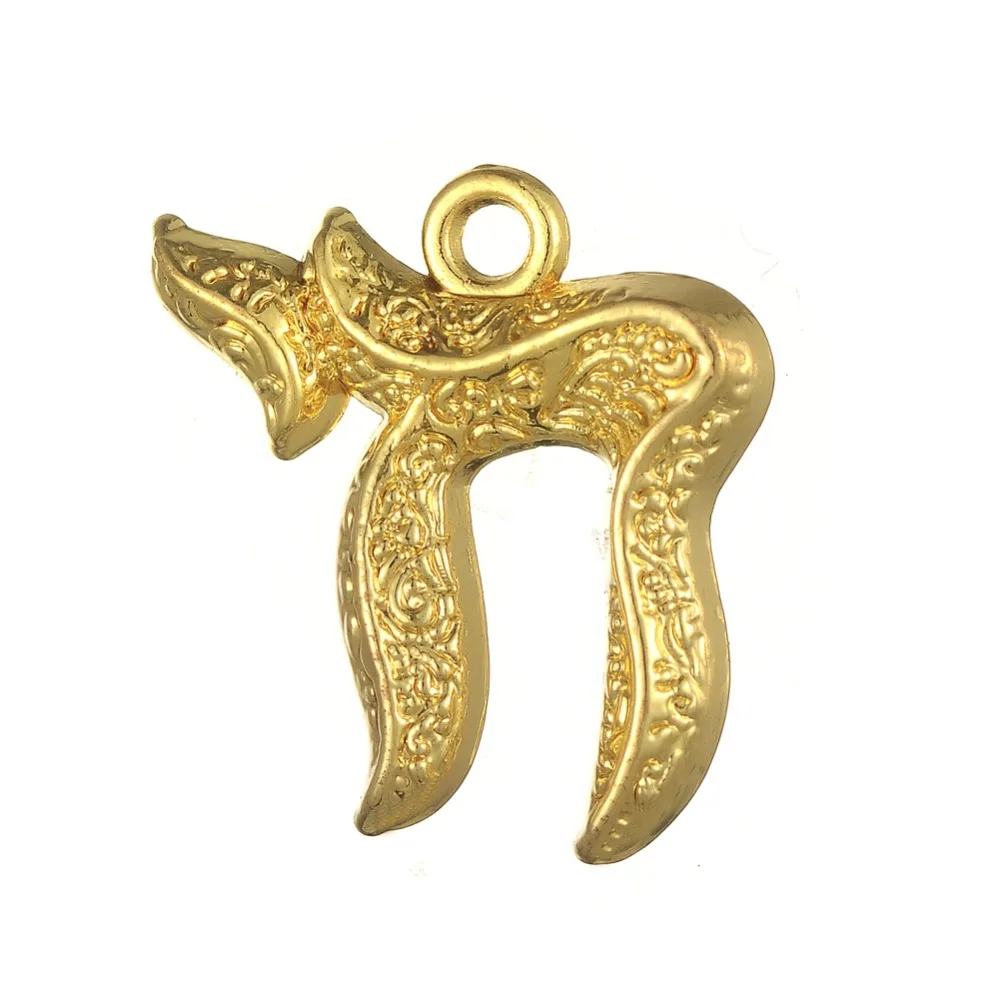 my shape 30pcs gold color chai religious jewelry accessory charms zinc alloy factory direct sell lead nickel free
my shape 30pcs gold color chai religious jewelry accessory charms zinc alloy factory direct sell lead nickel free