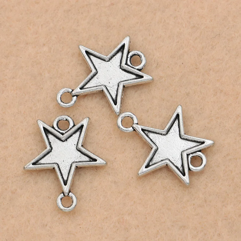 10pcs Antique Silver Plated Star Connector for Jewelry Making Bracelet Accessories Craft DIY Handmade Jewelry Findings 20x19mm
10pcs Antique Silver Plated Star Connector for Jewelry Making Bracelet Accessories Craft DIY Handmade Jewelry Findings 20x19mm