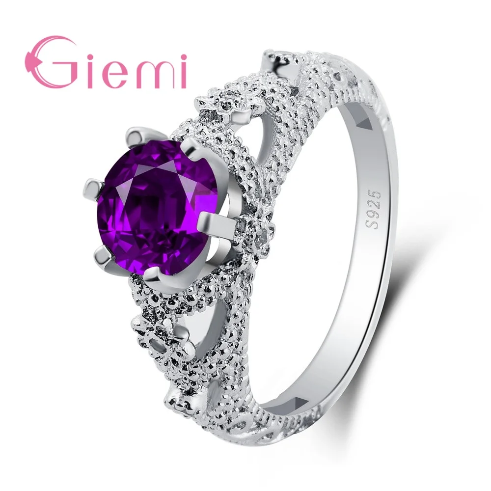 White/Purple Option Engagement Rings for Women Silver Original Jewelry Elegant Flower Wedding Party Bague Female
White/Purple Option Engagement Rings for Women Silver Original Jewelry Elegant Flower Wedding Party Bague Female