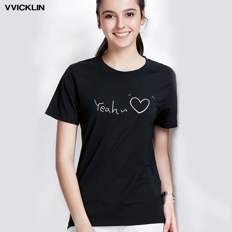 Women Heart Yeah Print Tshirt Cotton Short Sleeve Casual Funny T Shirt for Lady Girl Hipster Summer Top Tee Drop Ship
Women Heart Yeah Print Tshirt Cotton Short Sleeve Casual Funny T Shirt for Lady Girl Hipster Summer Top Tee Drop Ship