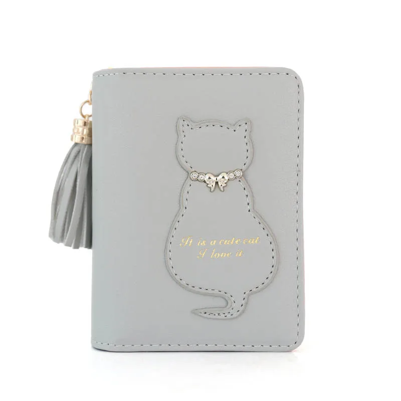 New Fashion Cute Cat Zipper Coin Purse Women Purse Tassel Short Wallet Ladies Small Change Card Holder New Year Gift Popular
New Fashion Cute Cat Zipper Coin Purse Women Purse Tassel Short Wallet Ladies Small Change Card Holder New Year Gift Popular