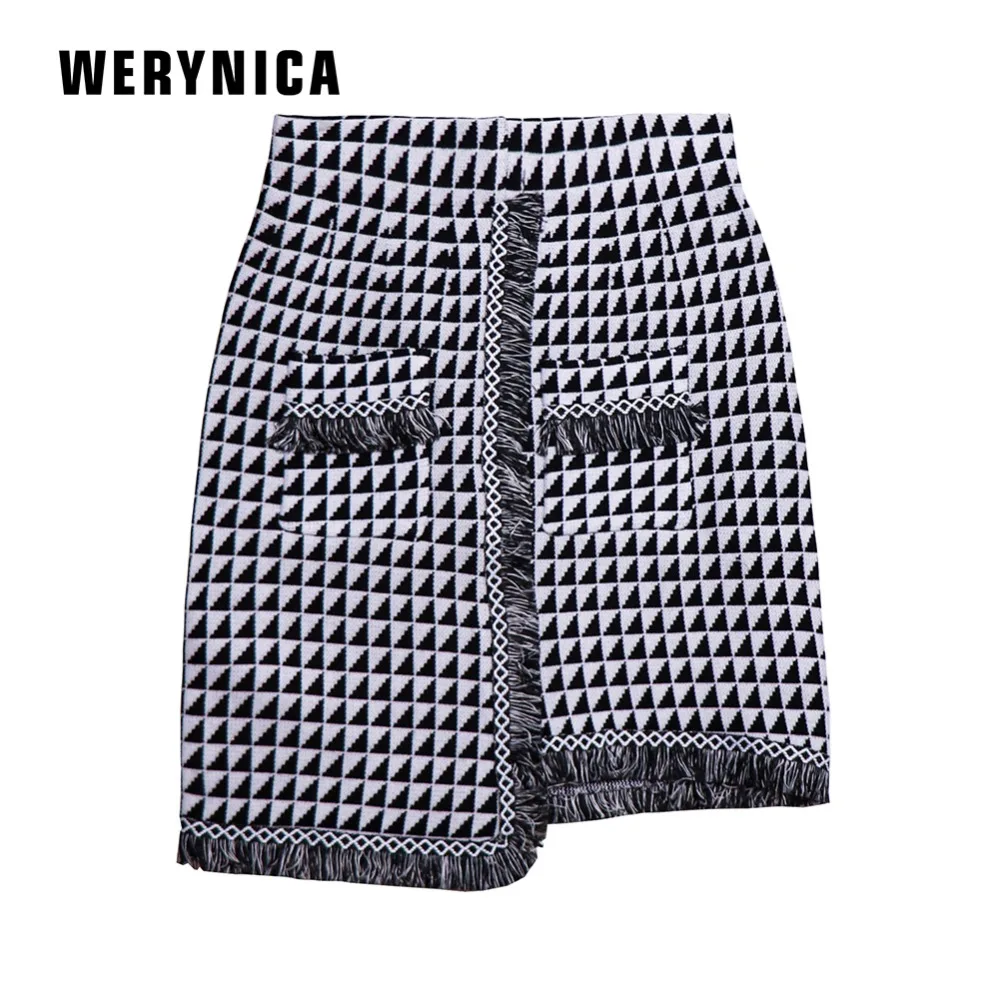 Женская шерстяная мини-юбка Werynica Colorfaith, винтажная клетчатая юбка-карандаш с кисточками и высокой талией, Осень-зима 2018
Женская шерстяная мини-юбка Werynica Colorfaith, винтажная клетчатая юбка-карандаш с кисточками и высокой талией, Осень-зима 2018
