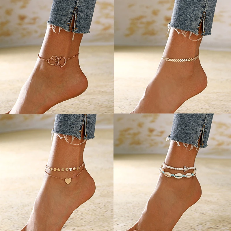 XIYANIKE 2019 Vintage Gold Silver Color Multilayer Anklets For Women Bohemian Star Shell Beads Leaves Anklet Bracelet DIY Boho
XIYANIKE 2019 Vintage Gold Silver Color Multilayer Anklets For Women Bohemian Star Shell Beads Leaves Anklet Bracelet DIY Boho