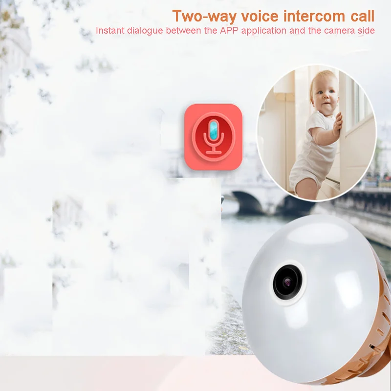 1080P HD 2MP Panoramic Bulb Infrared and White Light Wireless IP Camera Wi-FI FishEye Mini Lamp Wifi P2P Cam CCTV Home Security
1080P HD 2MP Panoramic Bulb Infrared and White Light Wireless IP Camera Wi-FI FishEye Mini Lamp Wifi P2P Cam CCTV Home Security
