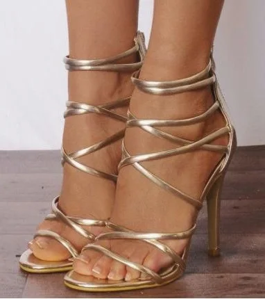 Hot Selling Silver Gold Leather Strappy Sandals Cut-out Peep Toe Cut-out Women Sandals Hollow Ladies Shoes With Heel Plus Size
Hot Selling Silver Gold Leather Strappy Sandals Cut-out Peep Toe Cut-out Women Sandals Hollow Ladies Shoes With Heel Plus Size