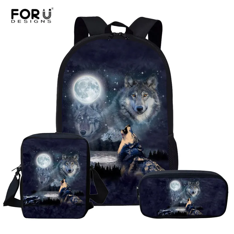 FORUDESIGNS Night Wolf Printed Kids Schoolbag Children Backpack Children School Bags For Boys and girls Mochila Infantil
FORUDESIGNS Night Wolf Printed Kids Schoolbag Children Backpack Children School Bags For Boys and girls Mochila Infantil