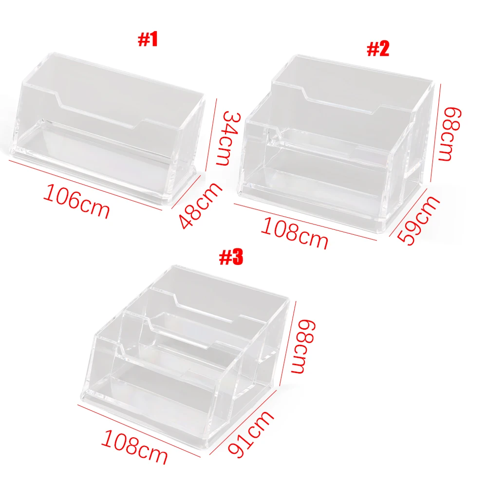 Transparent Desktop Business Card Holder Display Stand Acrylic Plastic Desk Shelf High-end Thickened Business Card Seat Desktop
Transparent Desktop Business Card Holder Display Stand Acrylic Plastic Desk Shelf High-end Thickened Business Card Seat Desktop