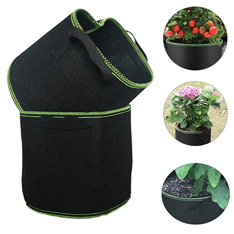 

2 Gallon Black Plants Growing Bag Vegetable Flower Aeration Grow Bag Planting Pot Container Garden Planting Grow Bag