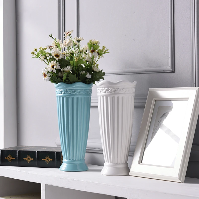 Classic Roman column blue white Ceramic Vase Crafts Decor Flower Vase Creative Gift Household Decoration for home wedding
Classic Roman column blue white Ceramic Vase Crafts Decor Flower Vase Creative Gift Household Decoration for home wedding