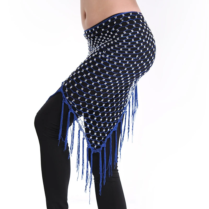 5 Colors Belly Dance Clothes Accessories Stretchy Net Crochet Beaded Shawl Beads Triangle Belt Belly Dance Hip Scarf
5 Colors Belly Dance Clothes Accessories Stretchy Net Crochet Beaded Shawl Beads Triangle Belt Belly Dance Hip Scarf