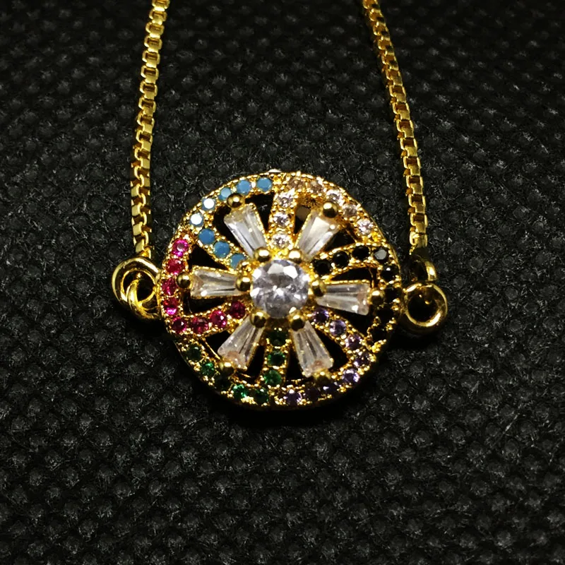 Pohier Coloful Cubic Zircon Round Charm Bracelet Slider Chain Bracelets & Bangles Jewelry for Women Men
Pohier Coloful Cubic Zircon Round Charm Bracelet Slider Chain Bracelets & Bangles Jewelry for Women Men