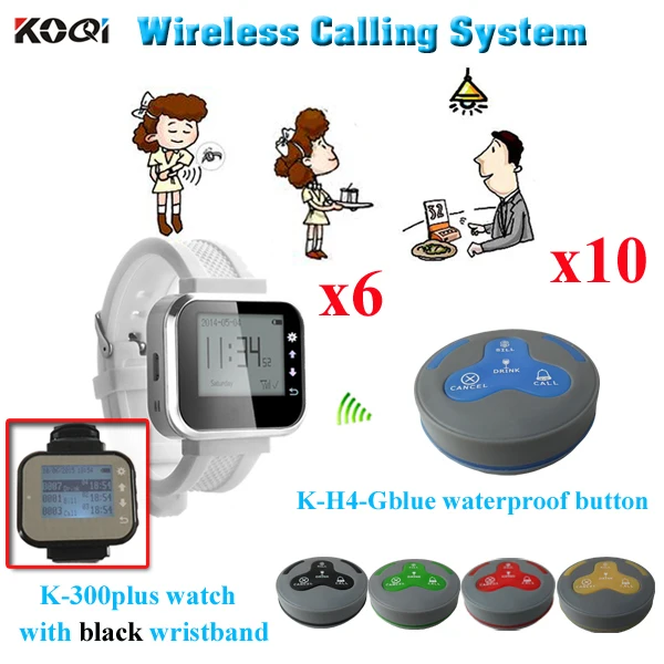 Wireless Waiter Buzzer System Hot Sell Restaurant Equipment 6 Watch K-300plus With 10pcs Buzzer Button Popular
Wireless Waiter Buzzer System Hot Sell Restaurant Equipment 6 Watch K-300plus With 10pcs Buzzer Button Popular