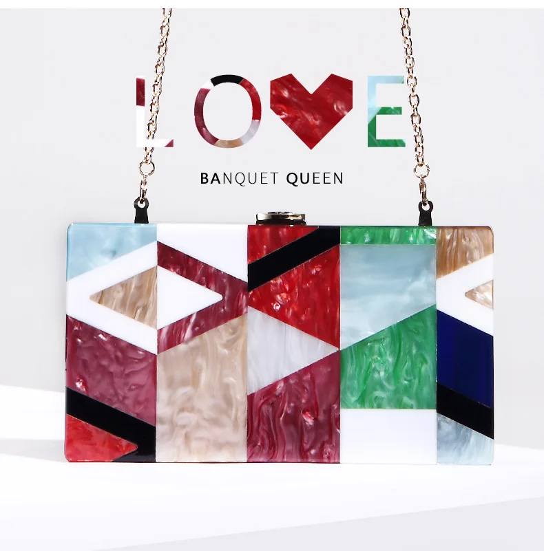 2018 hot sale New single shoulder oblique span bag colorful color mosaic acrylic bag dinner bag handbag carteira feminina
2018 hot sale New single shoulder oblique span bag colorful color mosaic acrylic bag dinner bag handbag carteira feminina