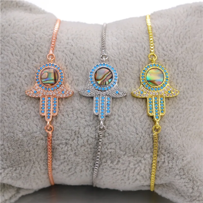 Juya Fashion Hamsa Fatima принадлежности для браслетов Gold // розовое золото регулируемые