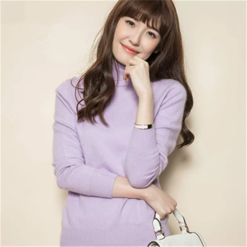 goat cashmere wool knit turtleneck knit women fashion pullover sweater light purple 5color S-3XL retail wholesale
goat cashmere wool knit turtleneck knit women fashion pullover sweater light purple 5color S-3XL retail wholesale