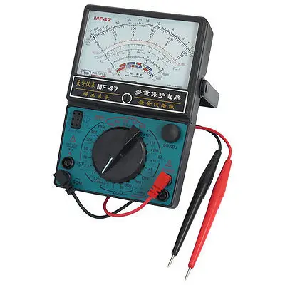 10 V-1000 V AC DC Вольт Ом Батарея тестирования аналоговый мультиметр Multitester черный MF47
10 V-1000 V AC DC Вольт Ом Батарея тестирования аналоговый мультиметр Multitester черный MF47