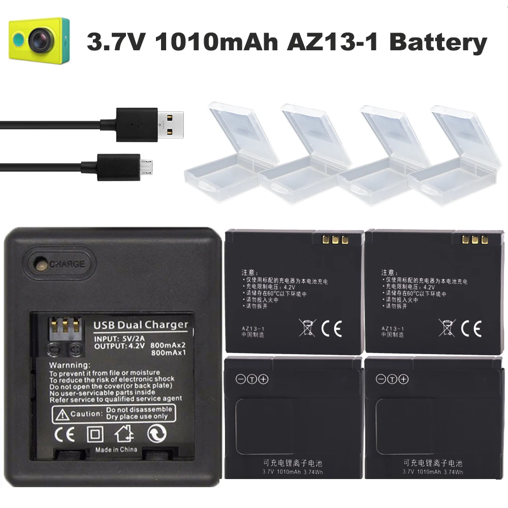 4x batteries xiao mi Yi accessories 1010mAh bateria original Xiaoyi Yi Battery + Double Dual Charger for xiaomi yi action camera
4x batteries xiao mi Yi accessories 1010mAh bateria original Xiaoyi Yi Battery + Double Dual Charger for xiaomi yi action camera