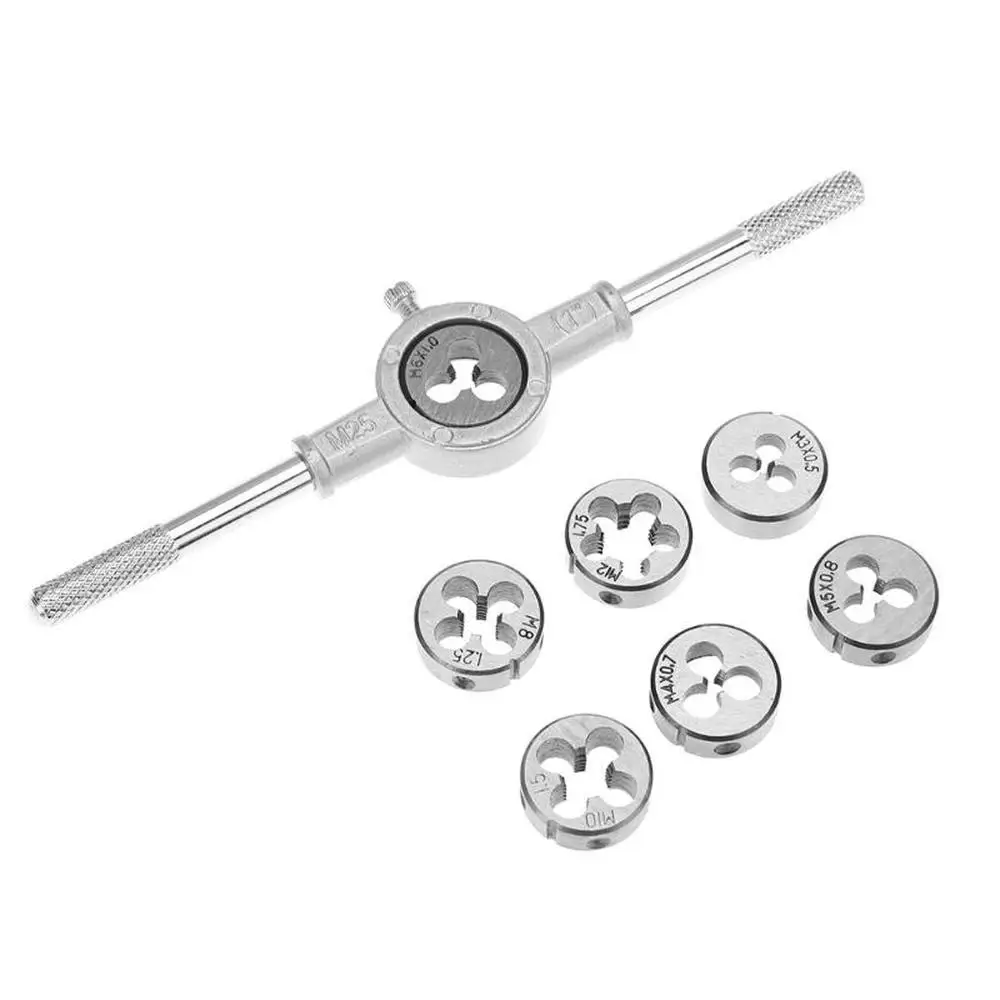 M3-M12 Tap Die Tool Set Holder Thread Gauge Wrench & High Speed Steel Taps Manual Metalworking Hand Tool Sets
M3-M12 Tap Die Tool Set Holder Thread Gauge Wrench & High Speed Steel Taps Manual Metalworking Hand Tool Sets
