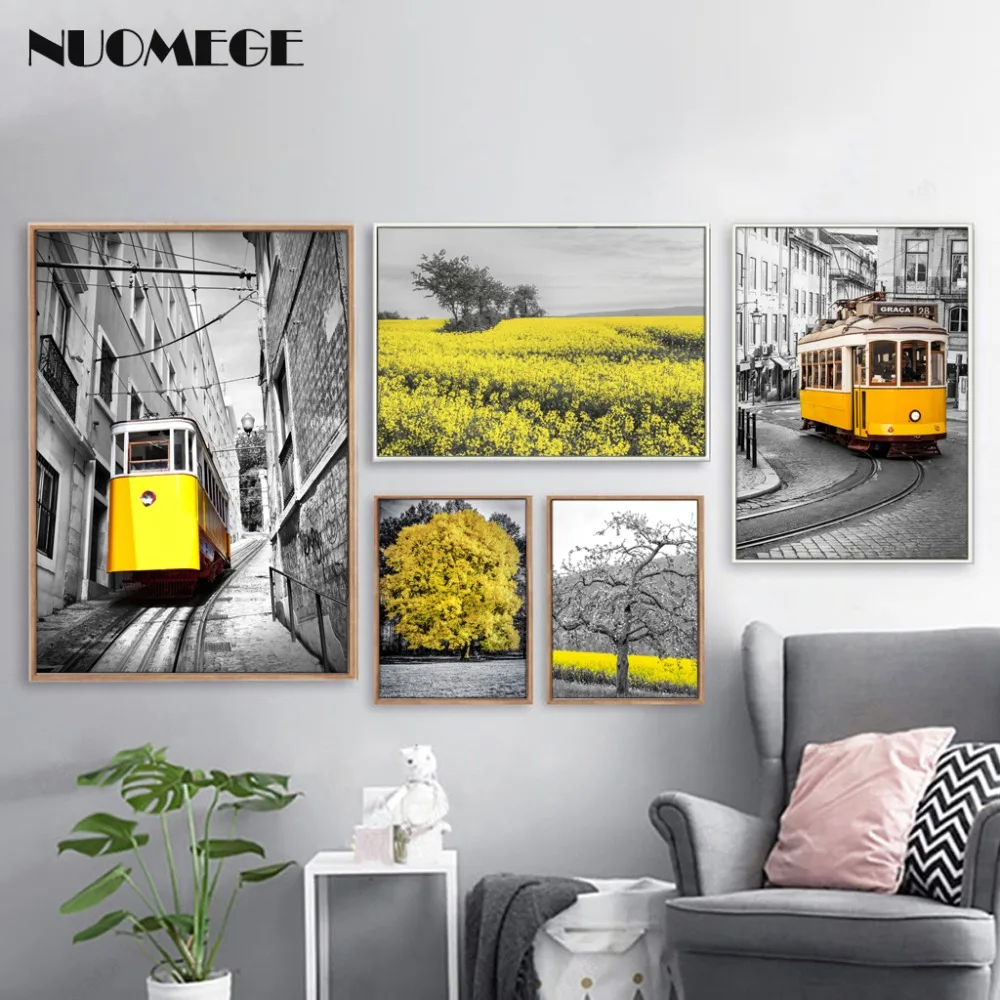 Nordic Landscape Fashion Canvas Painting Poster Pastoral Style Yellow Tram Wall Picture For Living Room Home Decor Scandinavian
Nordic Landscape Fashion Canvas Painting Poster Pastoral Style Yellow Tram Wall Picture For Living Room Home Decor Scandinavian